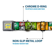 SpongeBob Face CLOSE-UP Seatbelt Buckle Collar - Krusty Krab's Cam Scene Blocks