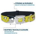 Load image into Gallery viewer, SpongeBob Face CLOSE-UP Full Color Seatbelt Buckle Collar - SpongeBob Expressions Yellow
