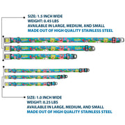 Sponge Bob Face CLOSE-UP Full Color Seatbelt Buckle Collar - SpongeBob and Friends/Logo