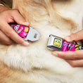 Load image into Gallery viewer, SpongeBob Face CLOSE-UP Full Color Seatbelt Buckle Collar - Patrick Starfish Pose BUBBLES MAKE PEOPLE HAPPY Pink/Yellow/White/Blue
