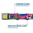 Load image into Gallery viewer, SpongeBob Face CLOSE-UP Full Color Seatbelt Buckle Collar - Nerd SpongeBob & Patrick Starfish Running JUMPIN' JELLYFISH! Multi Color/Red
