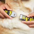 Load image into Gallery viewer, SpongeBob Face CLOSE-UP Full Color Seatbelt Buckle Collar - SpongeBob 4-CLOSE-UP Expressions/Crackle Black/Gray/Yellow
