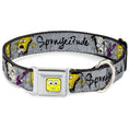 Load image into Gallery viewer, SpongeBob Face CLOSE-UP Full Color Seatbelt Buckle Collar - SpongeBob 3-Poses SPONGEITUDE Grays/Black
