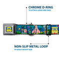 Load image into Gallery viewer, Pixelated SpongeBob Nerd Pose Full Color Blue Seatbelt Buckle Collar - SpongeBob & Friends 8-Bit Scene
