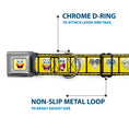 Load image into Gallery viewer, SpongeBob Open Mouth Smile Full Color Seatbelt Buckle Collar - SpongeBob 10-Expressions Filmstrip Yellows/Black/White
