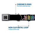Load image into Gallery viewer, Steal Your Face Seatbelt Buckle Collar - Dancing Skeletons Black/Multi Color
