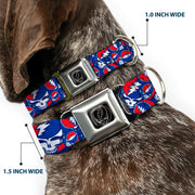 Steal Your Face Seatbelt Buckle Collar - Steal Your Face Stacked Red/White/Blue