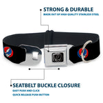 Steal Your Face Seatbelt Buckle Collar - Steal Your Face Repeat Black/Color