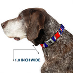 Steal Your Face Seatbelt Buckle Collar - Steal Your Face w/Lightning Bolt Repeat Red/White/Blue