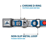 Star Wars R2-D2 Head Full Color White/Black/Blue/Gray/Red Seatbelt Buckle Collar - Star Wars R2-D2 Bounding Parts4 White/Black/Blue/Gray/Red