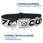 Star Wars Galactic Empire Insignia Full Color Black/White Seatbelt Buckle Collar - Star Wars Aurebesh STORMTROOPER White/Gray/Black