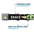 Load image into Gallery viewer, Star Wars The Child Chibi Pod Pose Full Color Black Seatbelt Buckle Collar - Star Wars The Child Chibi Face PROTECT ATTACK SNACK Black/White
