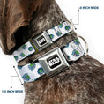 Load image into Gallery viewer, STAR WARS Logo Black/White Seatbelt Buckle Collar - Star Wars The Child Holiday Carriage Pod Scattered White/Gray
