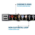 Load image into Gallery viewer, STAR WARS Logo Black/White Seatbelt Buckle Collar - Star Wars Festive Lollipop Icons Black/Multi Color
