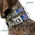 Load image into Gallery viewer, Star Wars Boba Fett Helmet Logo Full Color Black/White Seatbelt Buckle Collar - Boba Fett BOBA LIVES Graffiti Stacked Multi Color
