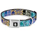 Load image into Gallery viewer, Star Wars Boba Fett Helmet Logo Full Color Black/White Seatbelt Buckle Collar - Boba Fett BOBA LIVES Graffiti Stacked Multi Color
