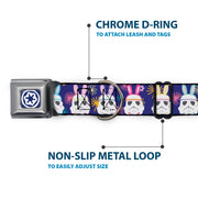 Star Wars Galactic Empire Icon Full Color Purple/White Seatbelt Buckle Collar - Star Wars Holiday Stormtrooper Easter Bunny Ears Purple
