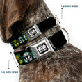 Load image into Gallery viewer, STAR THE MANDALORAIN Title Logo Full Color Black/White Seatbelt Buckle Collar - Star Wars the Mandalorian Helmets Black/Multi Color
