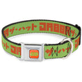 Load image into Gallery viewer, STAR WARS Logo Full Color Orange/Green Seatbelt Buckle Collar - Star Wars JABBA THE HUTT Text and Characters Green/Orange
