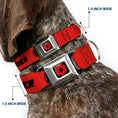 Load image into Gallery viewer, Star Wars Galactic Empire Insignia Full Color Black/Red Seatbelt Buckle Collar - Star Wars DARTH VADER Text and Galactic Empire Logo Red/Black
