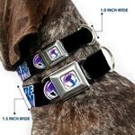Thor Hamer Icon Full Color White/Blues Seatbelt Buckle Collar - Thor SON OF ODIN/Hamner Icon Black/White/Blues