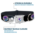 Thor Hamer Icon Full Color White/Blues Seatbelt Buckle Collar - Thor SON OF ODIN/Hamner Icon Black/White/Blues