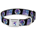 Load image into Gallery viewer, Thor Hamer Icon Full Color White/Blues Seatbelt Buckle Collar - Thor SON OF ODIN/Hamner Icon Black/White/Blues
