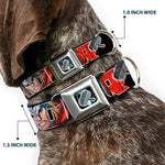 MARVEL AVENGERS Thor's Hammer Full Color Seatbelt Buckle Collar - THOR Poses/Hammer