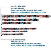 MARVEL AVENGERS Thor's Hammer Full Color Seatbelt Buckle Collar - THOR Poses/Hammer