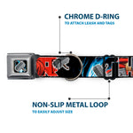 MARVEL AVENGERS Thor's Hammer Full Color Seatbelt Buckle Collar - THOR Poses/Hammer