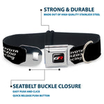 Toyota Gazoo Racing  GR Logo Full Color Black/White Red Seatbelt Buckle Collar - TOYOTA GAZOO RACING GR NORTH AMERICA Logo and Text Black/White/Red