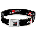 Load image into Gallery viewer, Toyota Gazoo Racing  GR Logo Full Color Black/White Red Seatbelt Buckle Collar - TOYOTA GAZOO RACING GR NORTH AMERICA Logo and Text Black/White/Red
