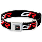 Toyota Gazoo Racing  GR Logo Full Color Black/White Red Seatbelt Buckle Collar - TOYOTA GAZOO RACING GR Logo and Text Black/White/Red