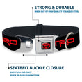 Load image into Gallery viewer, Toyota Logo Full Color Black/Red Seatbelt Buckle Collar - Toyota Racing Development TRD Logo Black/Red
