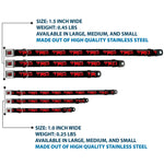 Toyota Logo Full Color Black/Red Seatbelt Buckle Collar - TOYOTA RACING DEVELOPMENT TRD Logo Black/White/Red