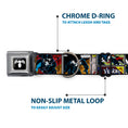 Load image into Gallery viewer, Venom Spider Logo Black/White Seatbelt Buckle Collar - Venom Comic Book Panels
