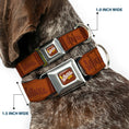 Load image into Gallery viewer, Willy Wonka and the Chocolate Factory WONKA BAR Logo Full Color Brown/Yellow/White Seatbelt Buckle Collar - Willy Wonka and the Chocolate Factory WONKA Chocolate Bar Browns
