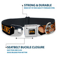 Load image into Gallery viewer, GREMLINS 1984 Title Logo Full Color Black/Blue/Orange Seatbelt Buckle Collar - GREMLINS 1984 Gizmo Face Close-Up Black
