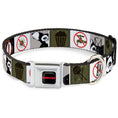 Load image into Gallery viewer, GREMLINS Text Logo Full Color Black/Red Seatbelt Buckle Collar - Gremlins GIZMO Poses/Rules Blocks Red/Greens/Grays/White

