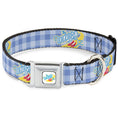 Load image into Gallery viewer, THE WIZARD OF OZ Logo Full Color White Seatbelt Buckle Collar - THE WIZARD OF OZ Logo Gingham Checker Blues
