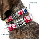 THE WIZARD OF OZ Title Logo Full Color Black/White Seatbelt Buckle Collar - The Wizard of Oz Dorothy and Toto Pose Blocks Blues/Yellows/Reds