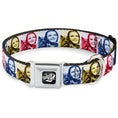 Load image into Gallery viewer, THE WIZARD OF OZ Title Logo Full Color Black/White Seatbelt Buckle Collar - The Wizard of Oz Dorothy and Toto Pose Blocks Blues/Yellows/Reds
