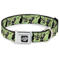 Load image into Gallery viewer, THE WIZARD OF OZ Title Logo Full Color Black/White Seatbelt Buckle Collar - The Wizard of Oz Wicked Witch of the West and Flying Monkeys Greens
