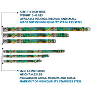 THE WIZARD OF OZ Title Logo Full Color Black/White Seatbelt Buckle Collar - The Wizard of Oz Yellow Brick Road Scenes