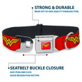 Load image into Gallery viewer, Wonder Woman Logo Full Color Red Seatbelt Buckle Collar - Wonder Woman Logo Red
