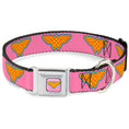 Load image into Gallery viewer, Wonder Woman Logo Pink/Blue/Yellow/Pink Seatbelt Buckle Collar - Wonder Woman Logo Pink/Blue/Yellow/Pink

