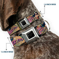 Load image into Gallery viewer, Wonder Woman Black/Silver Seatbelt Buckle Collar - Wonder Woman Strength & Power
