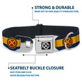 Load image into Gallery viewer, X-Men Icon Black/Silver Gradient Seatbelt Buckle Collar - X-Men Cyclops Utility Strap Blue/Gold/Black/Red
