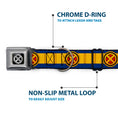 Load image into Gallery viewer, X-Men Icon Black/Silver Gradient Seatbelt Buckle Collar - X-Men Cyclops Utility Strap Blue/Gold/Black/Red
