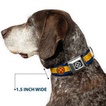 X-Men Icon Black/Silver Gradient Seatbelt Buckle Collar - X-Men Cyclops Utility Strap Blue/Gold/Black/Red
